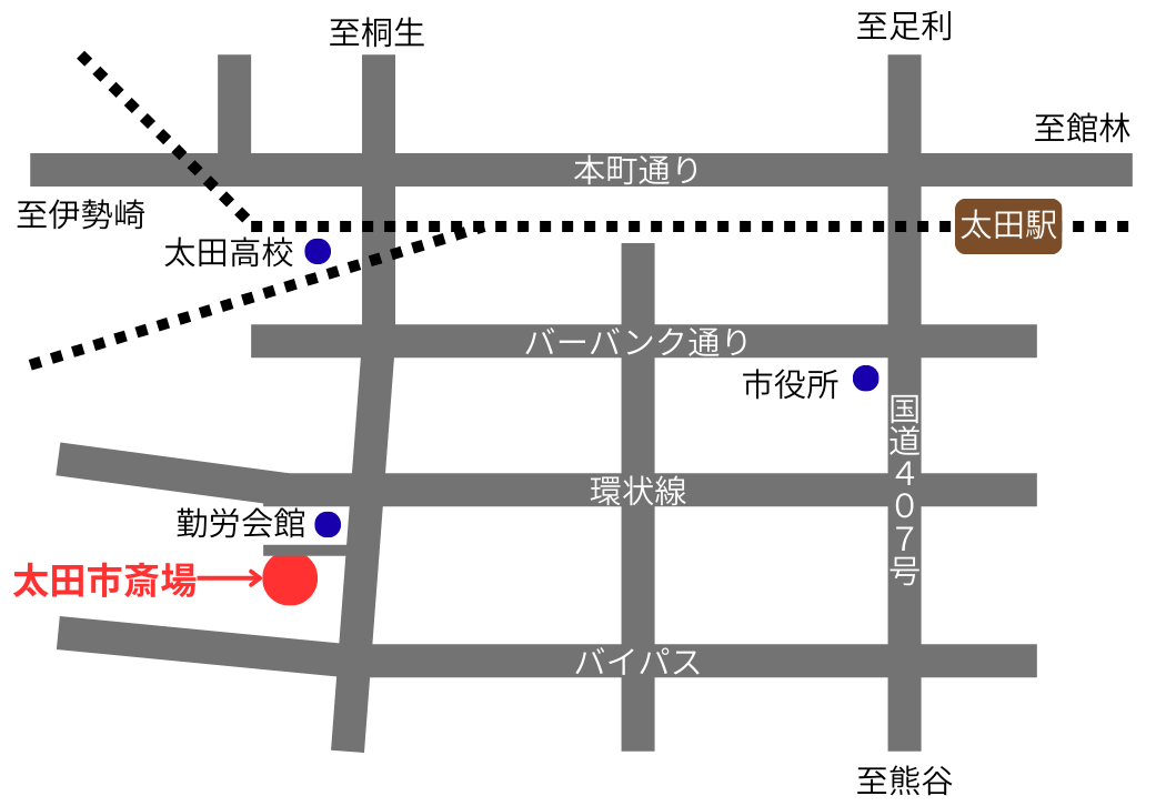 太田市斎場の周辺地図